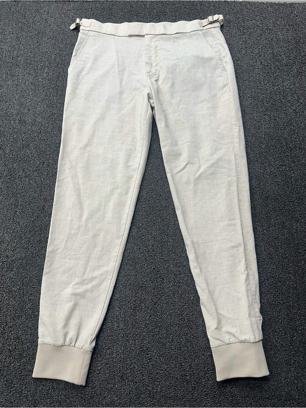 Greyson Rumson Jogger 34x30 Beige Side Tabs Wool Blend